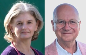 Outgoing MPCN Chair, Associate Professor Ines Rio (left) and incoming Chair Damian Ferrie.