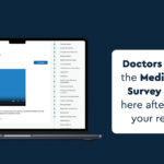 A banner advertising the doctors in training medical training survey